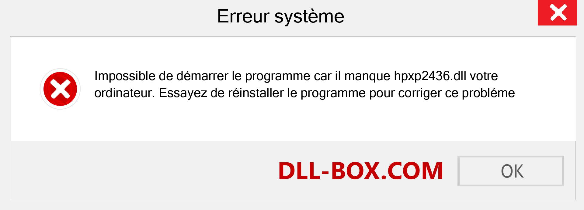 Le fichier hpxp2436.dll est manquant ?. Télécharger pour Windows 7, 8, 10 - Correction de l'erreur manquante hpxp2436 dll sur Windows, photos, images